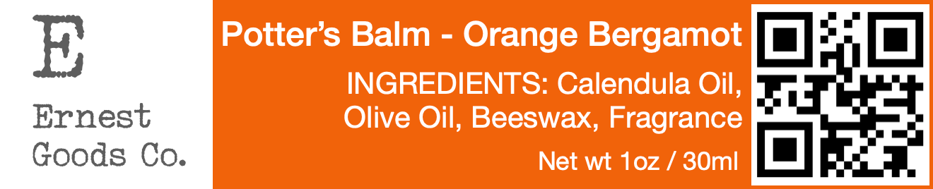 Orange Bergamot Potter’s Balm